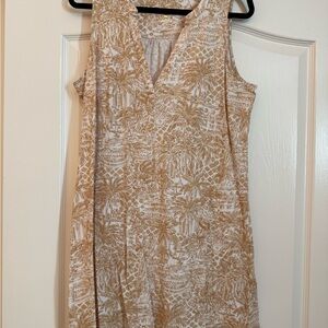 Lilly Pulitzer Elegant Tan Patterned Dress